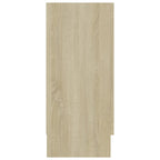 Vitrina de madera contrachapada color roble 120x30,5x70 cm