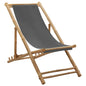 Bamboo and navy canvas beach chair