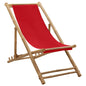 Bamboo and navy canvas beach chair