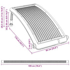 Panel calefactor solar para piscina curvada 110x65 cm