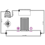 Panel calefactor solar para piscina curvada 110x65 cm