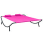 Blue fabric outdoor sun lounger