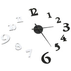 3D Wall Clock with Modern Black and White Design 100 cm XXL