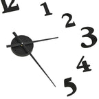 3D Wall Clock with Modern Black and White Design 100 cm XXL