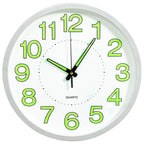Luminous white wall clock 30 cm