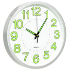 Luminous white wall clock 30 cm