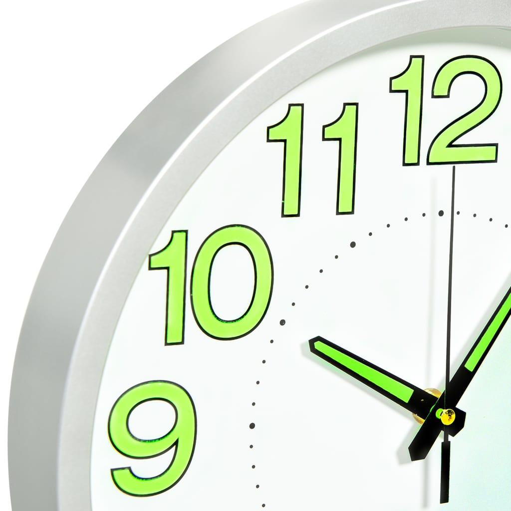 Luminous white wall clock 30 cm