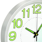 Luminous white wall clock 30 cm