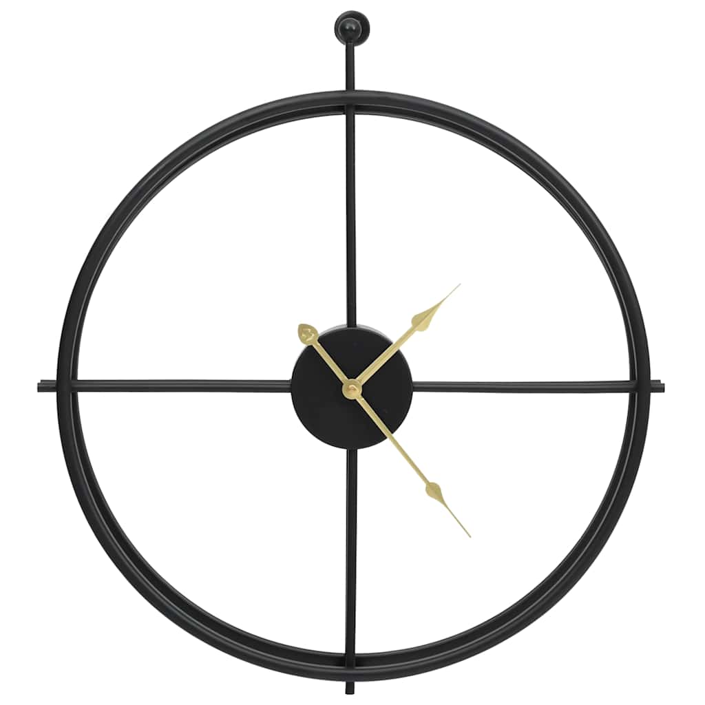 Reloj de pared de hierro negro 52 cm