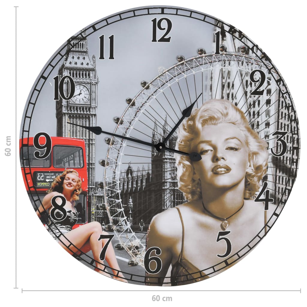 Reloj de pared vintage 60 cm