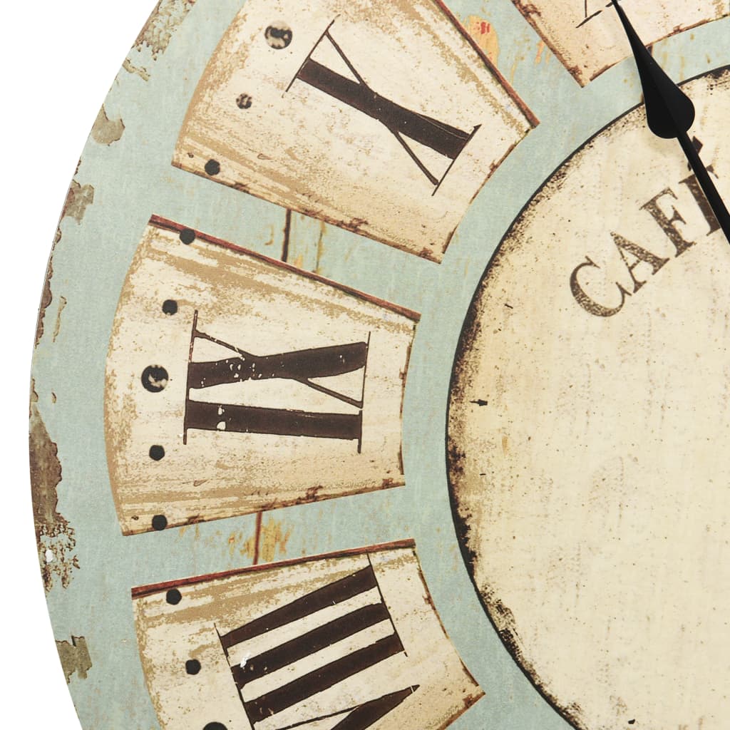 Reloj de pared de MDF multicolor 60 cm