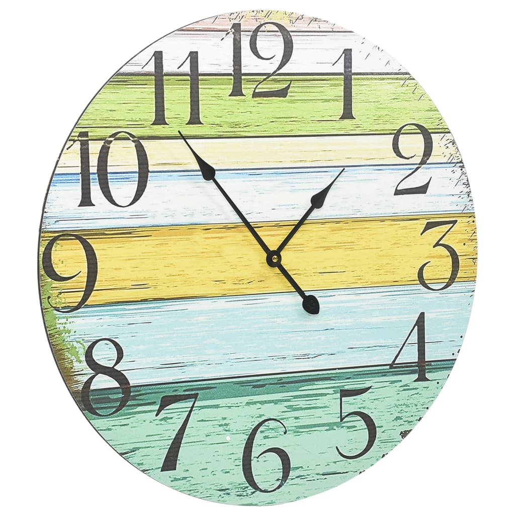 Relógio de Parede em MDF Multicolorido 60 cm