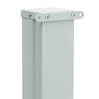 Toldo lateral retráctil para patio azul 140x600 cm