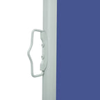 Toldo lateral retráctil para patio azul 140x600 cm