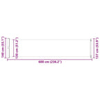 Toldo lateral retráctil para patio azul 140x600 cm