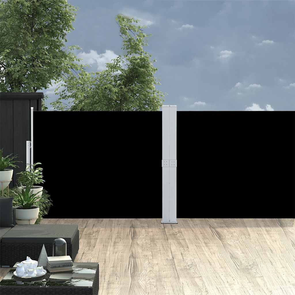 Blue Retractable Garden Side Awning 100x300 cm
