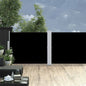 Toldo lateral retráctil de jardín azul 100x300 cm