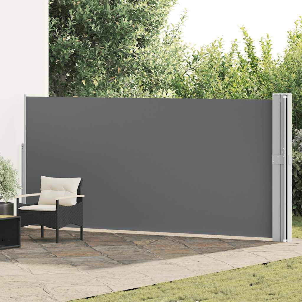 Blue Retractable Garden Side Awning 100x300 cm