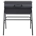 Parrilla barril 2 rejillas de cocción negro acero 80x95x90 cm