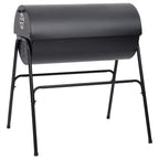 Parrilla barril 2 rejillas de cocción negro acero 80x95x90 cm