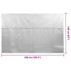 Cubierta solar de piscina de PE flotante gris 260x160 cm