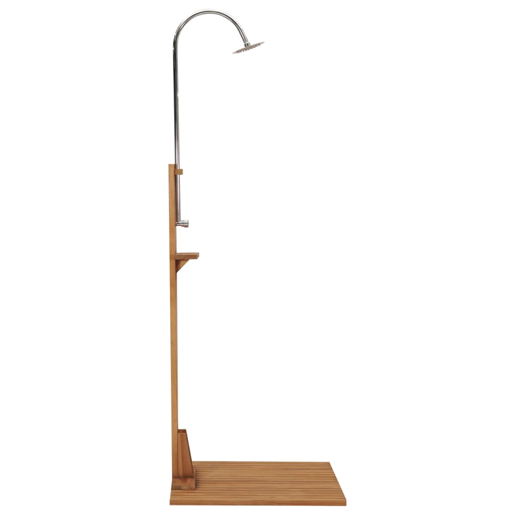 Ducha de jardín de madera maciza de teca 75x75x210 cm