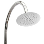 Ducha de jardín de madera maciza de teca 75x75x210 cm