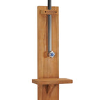 Ducha de jardín de madera maciza de teca 75x75x210 cm