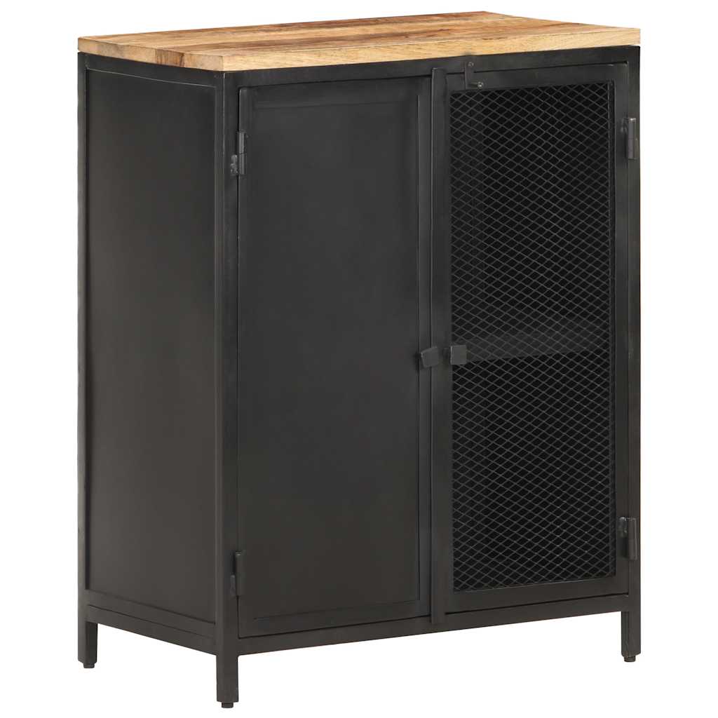 Aparador de madera maciza de mango rugosa 60x35x78 cm