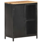 Aparador de madera maciza de mango rugosa 60x35x78 cm