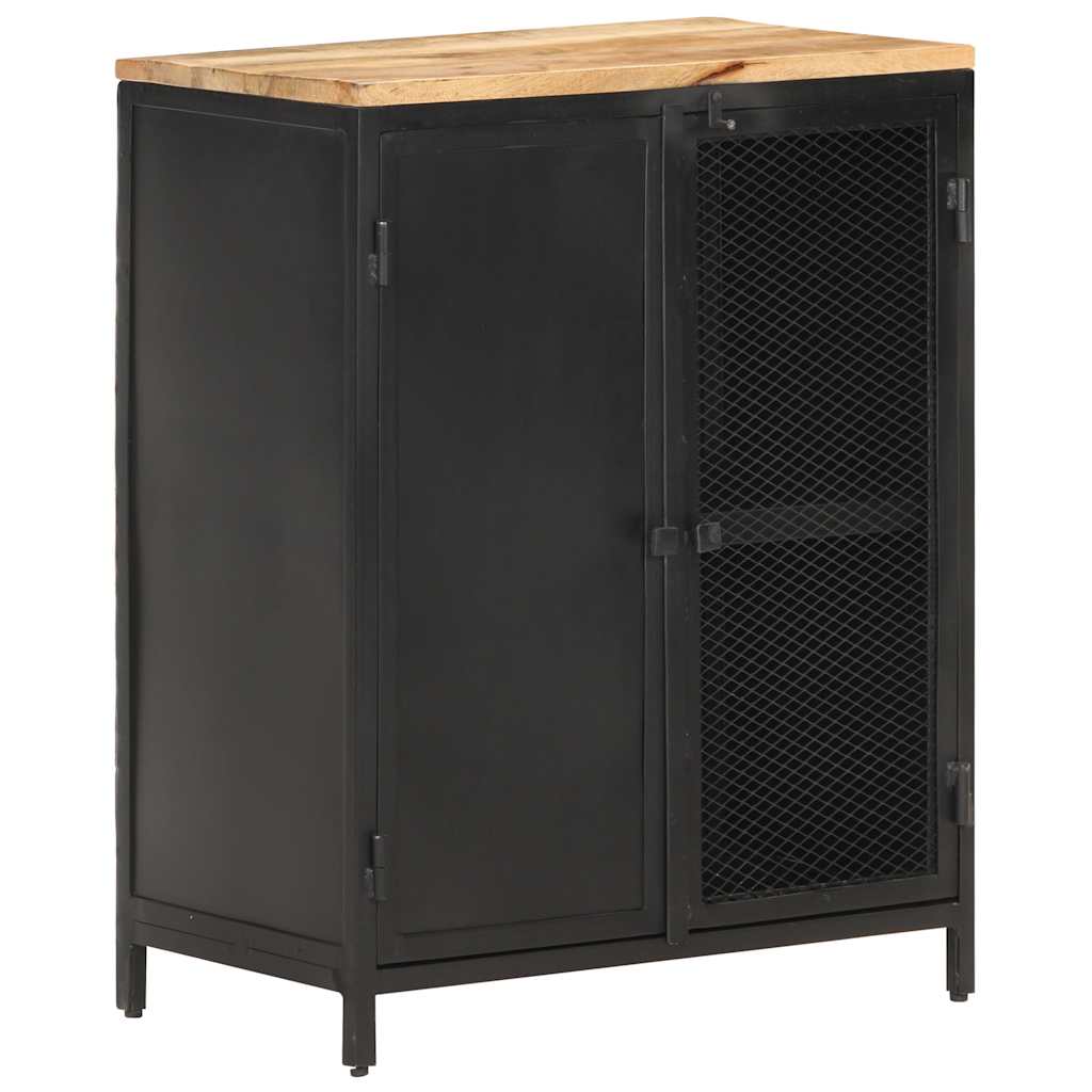 Aparador de madera maciza de mango rugosa 60x35x78 cm