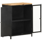 Aparador de madera maciza de mango rugosa 60x35x78 cm