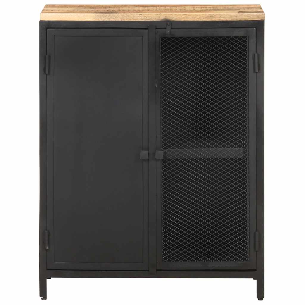 Aparador de madera maciza de mango rugosa 60x35x78 cm