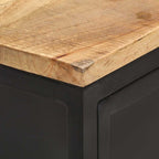 Aparador de madera maciza de mango rugosa 60x35x78 cm