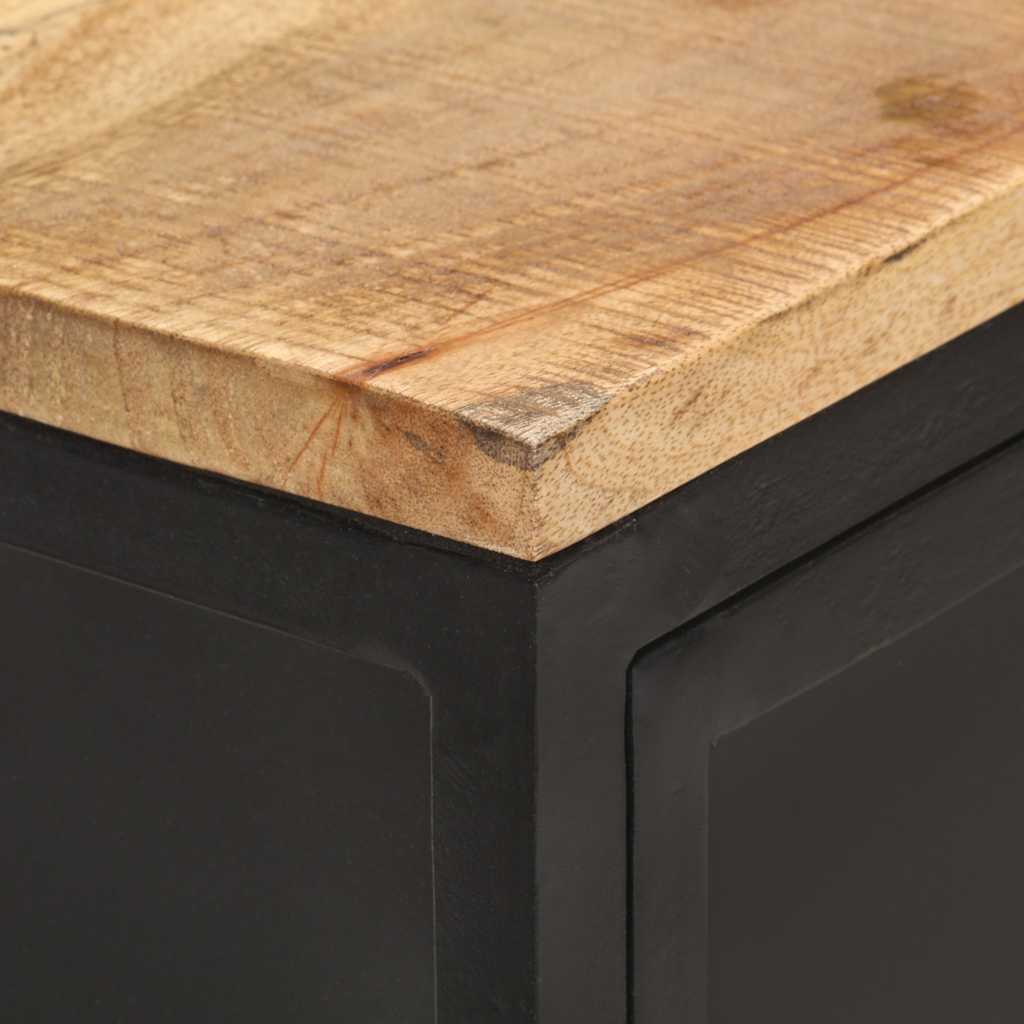 Aparador de madera maciza de mango rugosa 60x35x78 cm