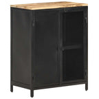 Aparador de madera maciza de mango rugosa 60x35x78 cm