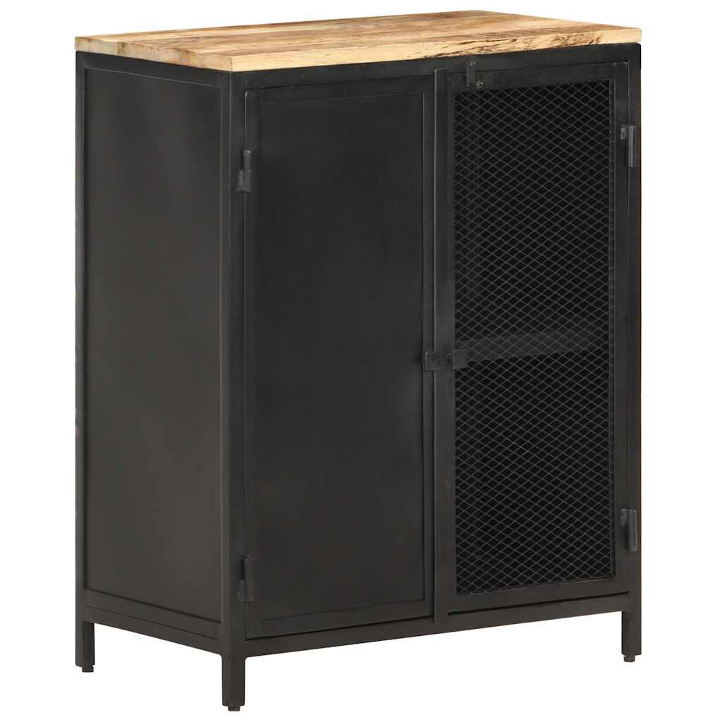 Aparador de madera maciza de mango rugosa 60x35x78 cm