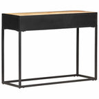 Mesa consola de madera de mango rugosa 100x35x75 cm