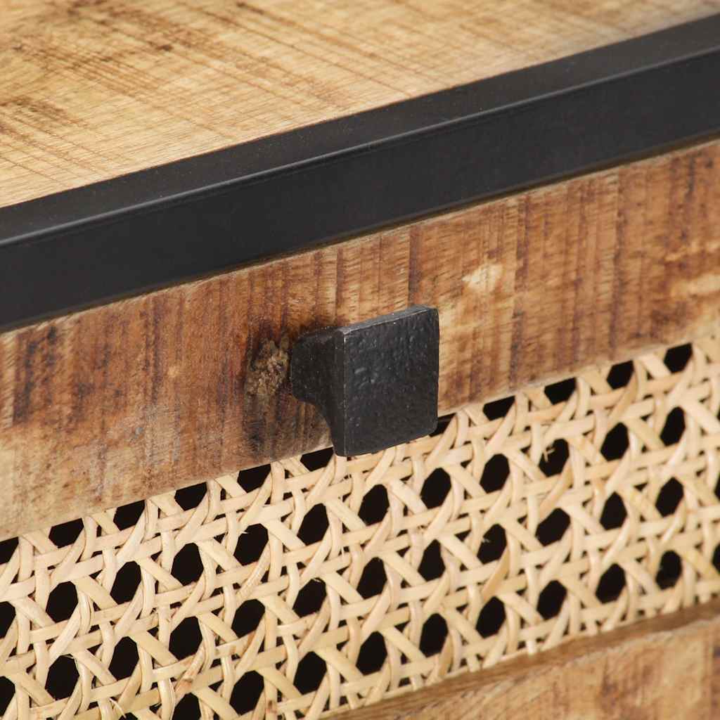 Mesa consola de madera de mango rugosa 100x35x75 cm