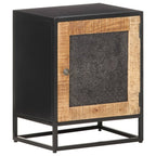 Mesita de noche de madera de mango rugosa 40x30x50 cm