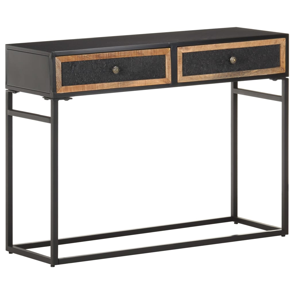 Mesa consola de madera maciza de teca 80x30x80 cm