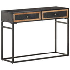 Mesa consola de madera maciza de teca 80x30x80 cm
