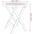 Mesa bistró de terraza madera maciza de acacia Ø46x47 cm