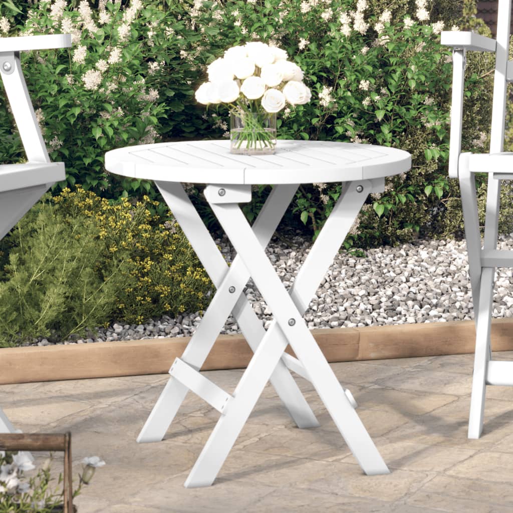 Mesa de jardín madera maciza de acacia 110x110x75 cm