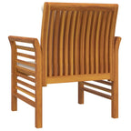 Sillones con cojines blanco crema 2 uds madera maciza de acacia