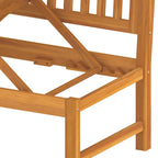Sofá cama con cojín madera maciza acacia crema 200x60x75 cm