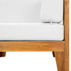 Muebles de jardín 2 piezas con cojines madera maciza de acacia