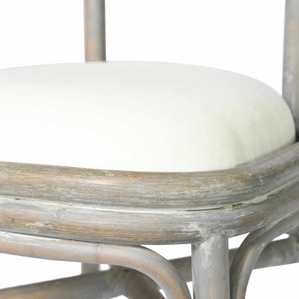 Sillas de comedor 2 unidades lino gris