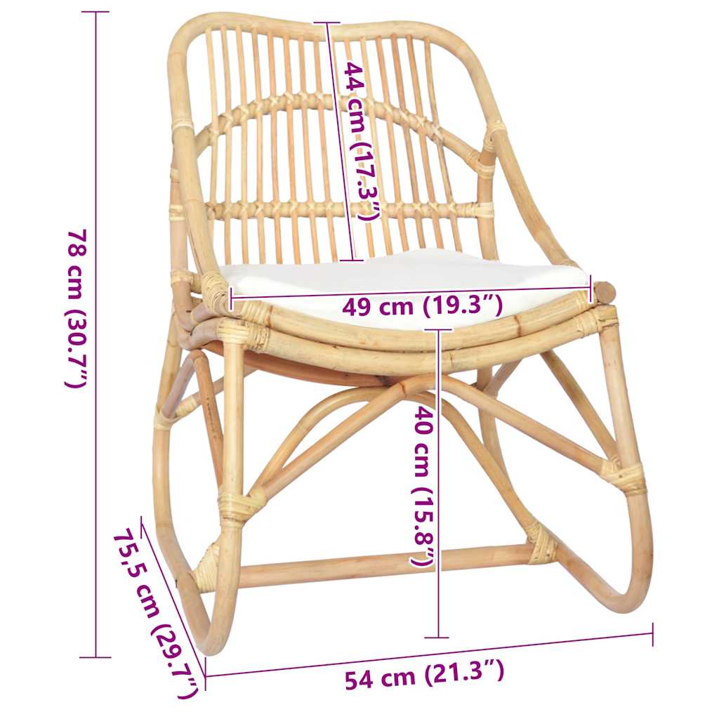 Silla de ratán lino