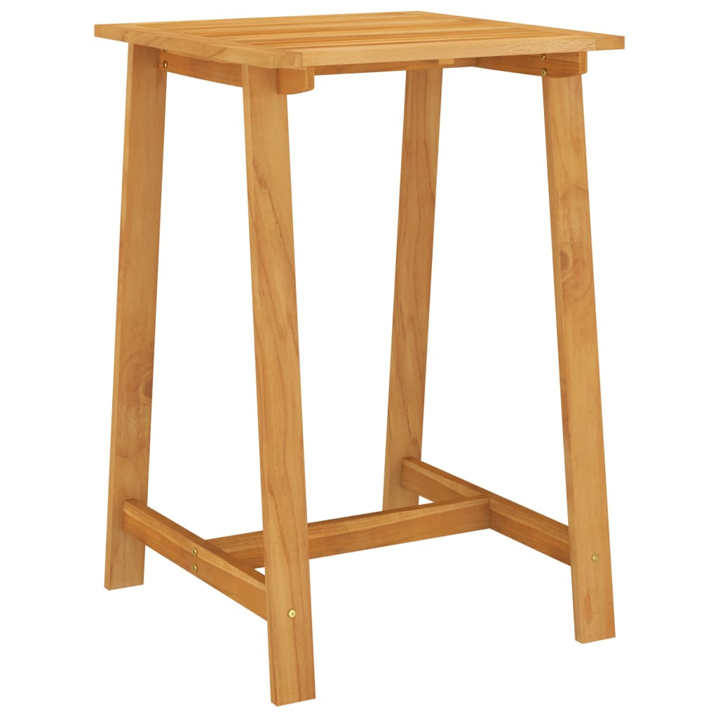 Mesa alta de jardín madera maciza de acacia 140x70x104 cm